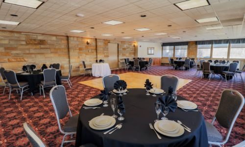 Maple Conference room setup for reception