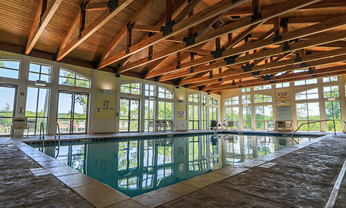 indoor pool on property